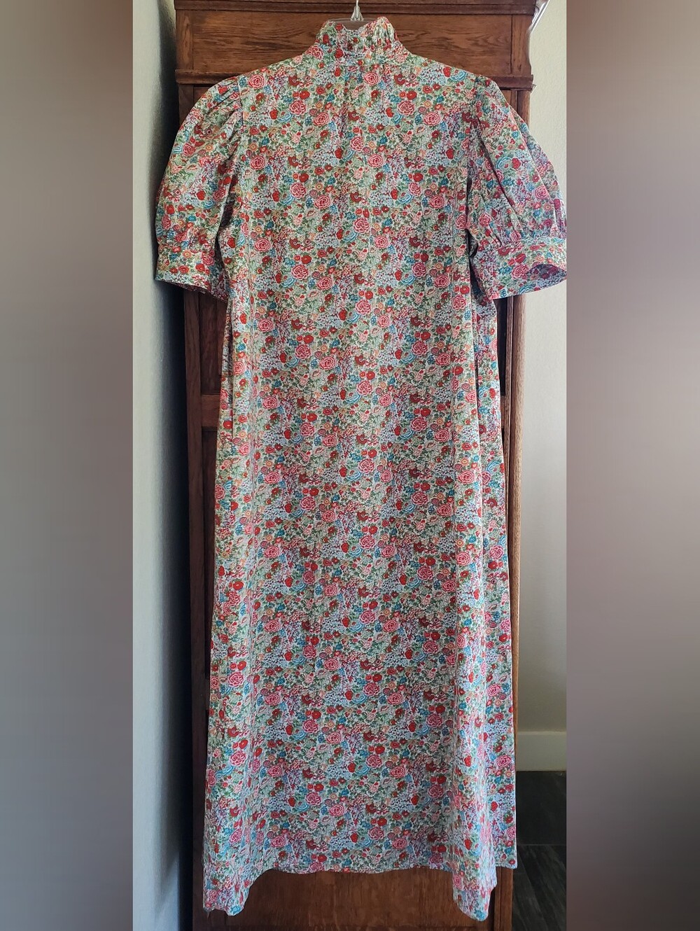 Tuckernuck Hyacinth House Red Floral Ruffle Collar Louisa Maxi Dress Large - Picture 8 of 16
